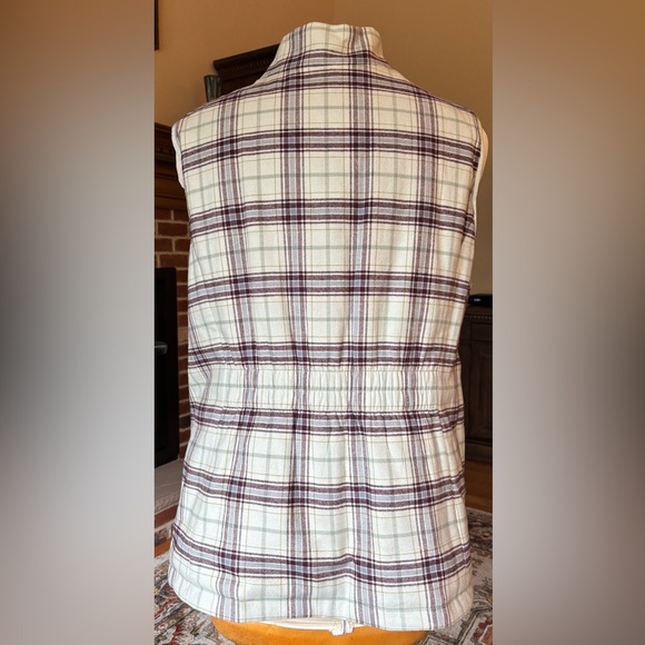 J Jill Brushed Flannel Puffer Vest 4X - Picture 3 of 10